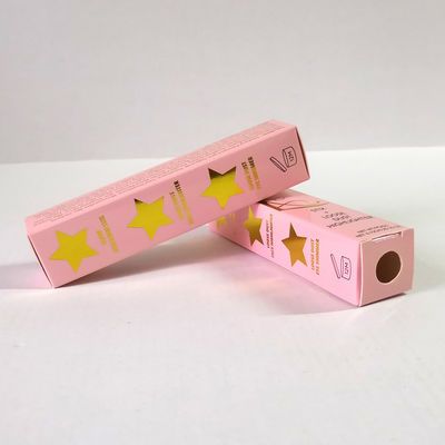 CMYK-heißer stempelnder kosmetischer Papierkasten, zusammenklappbares Lippenstift-Kasten-Verpacken