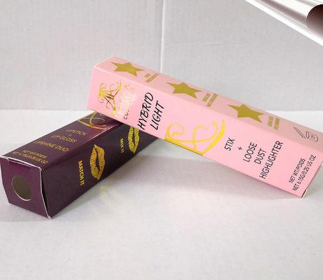 CMYK-heißer stempelnder kosmetischer Papierkasten, zusammenklappbares Lippenstift-Kasten-Verpacken