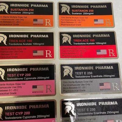 Glas Vial Labels, glatte Endapotheken-Aufkleber-Aufkleber ISO PMS Farb