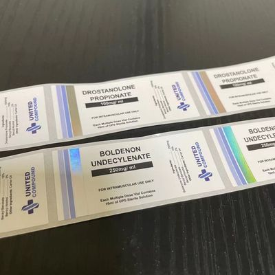 Flaschen-Aufkleber ISO9001 PMS Farbe26mm der Längen-30ml mit silberne Folien-Drucken