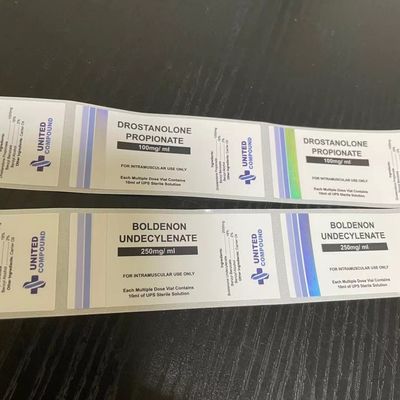 Flaschen-Aufkleber ISO9001 PMS Farbe26mm der Längen-30ml mit silberne Folien-Drucken