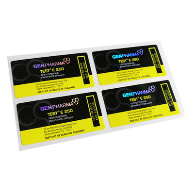Selbstklebende silberne glatte lamellierte Breite 10ml Vial Labels 30mm