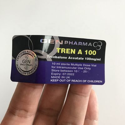 ganz eigenhändig geschrieber Aufkleber 25x60mm Steroid-Vial Labels Anti Fake Silvers