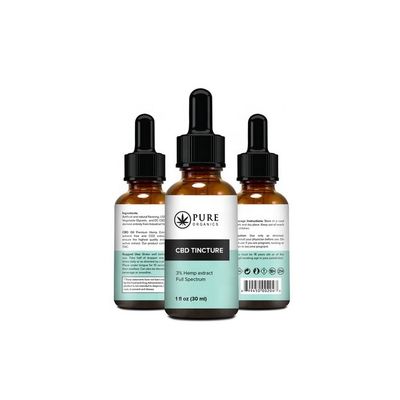 Vinyl-Papier Glas-Vial Labels, Offsetdruck Cbd-Flaschen-Aufkleber