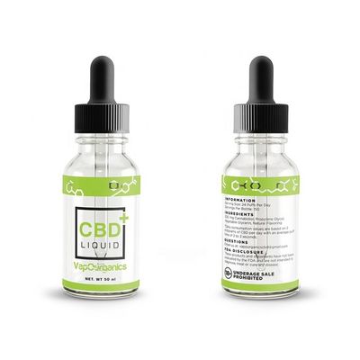 Vinyl-Papier Glas-Vial Labels, Offsetdruck Cbd-Flaschen-Aufkleber