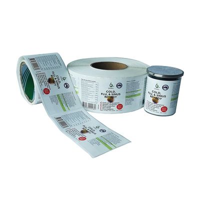 Wasserdichter selbstklebender 6x12cm Medizin-Flaschen-Aufkleber Matte Lamination
