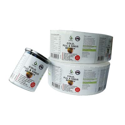 Wasserdichter selbstklebender 6x12cm Medizin-Flaschen-Aufkleber Matte Lamination