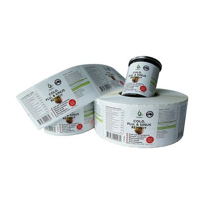 Wasserdichter selbstklebender 6x12cm Medizin-Flaschen-Aufkleber Matte Lamination