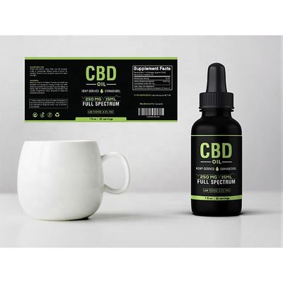 Selbstklebender Matte Lamination Glass Vial Labels für Haar-Öl-Flasche
