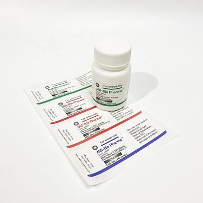Gefälschte Tablettenfläschchen-Antiaufkleber, Matt Lamination Medication Label Stickers