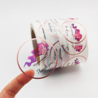 Soem-ultravioletter transparenter PVC-Vinylantiaufkleber mit Rose Gold Foil Stamping