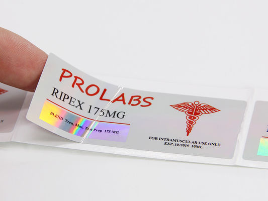 ISO-Goldfolie, die 10ml Vial Labels Strong Adhesive Sticky für Trenbolone-Azetat druckt