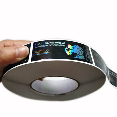 Transparente HAUSTIER Medikation Vial Labels, wasserdichter Hologramm-Sicherheits-Aufkleber