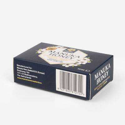 Schwarzer aufbereiteter kosmetischer Papierkasten 300gsm mit Stellen-UVdrucken
