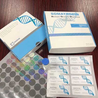 Recyclebare 40x18mm silberne Folien-Glas-Vial Labels For Human Growth-Hormon-Kästen