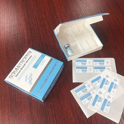 Recyclebare 40x18mm silberne Folien-Glas-Vial Labels For Human Growth-Hormon-Kästen